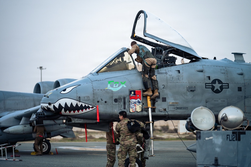386TH AEW Performs FOD Walk, Recovers A-10C Aircraft After Flight