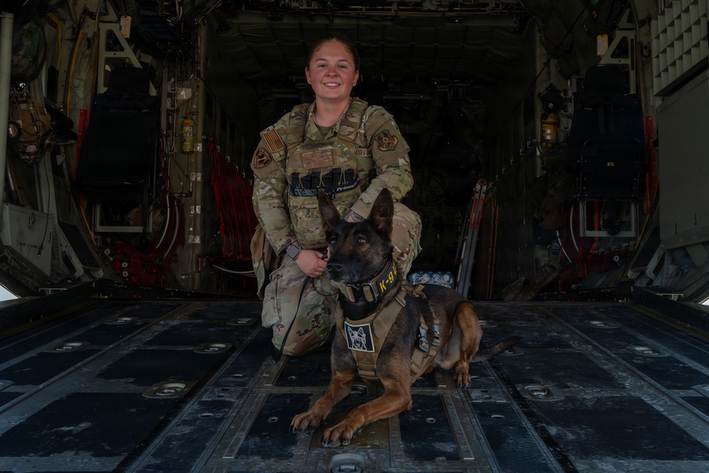 332nd Expeditionary Security Forces Squadron K-9 unit operates within CENTCOM AOR