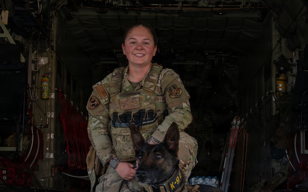 332nd Expeditionary Security Forces Squadron K-9 unit operates within CENTCOM AOR