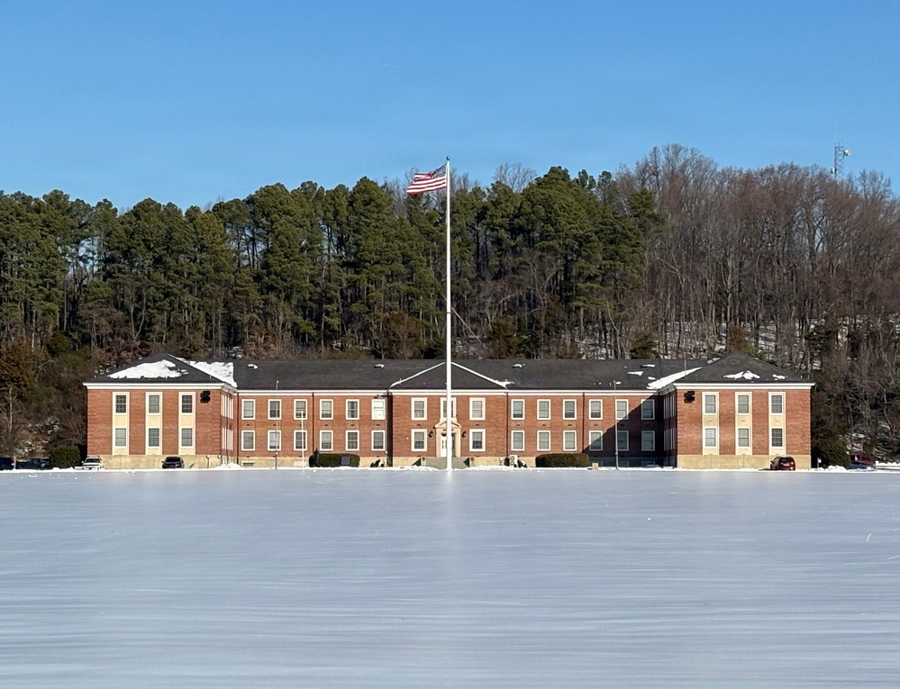 Record Winter Storm Fern Covers Quantico in Ice