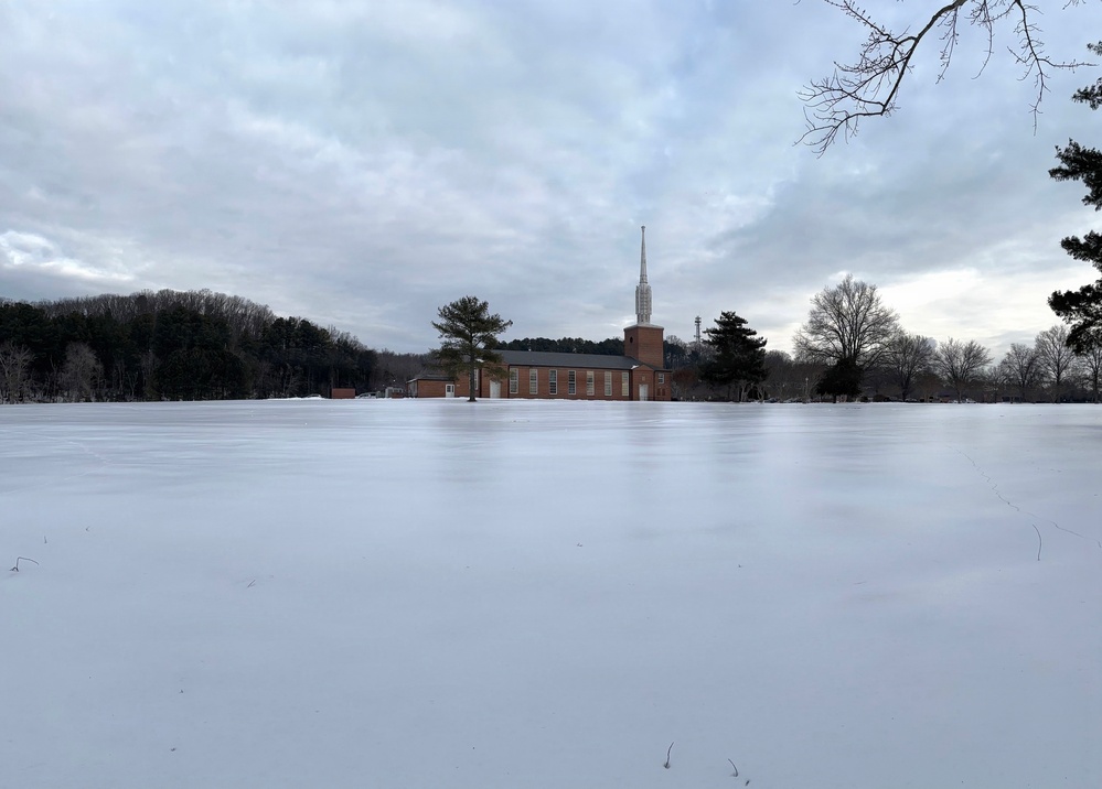 Record Winter Storm Fern Covers Quantico in Ice