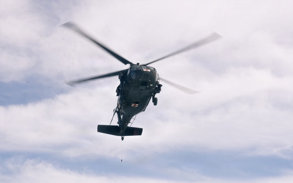 U.S. service members practice joint-service casualty evacuation drills during Mountain Medicine Course 1-26