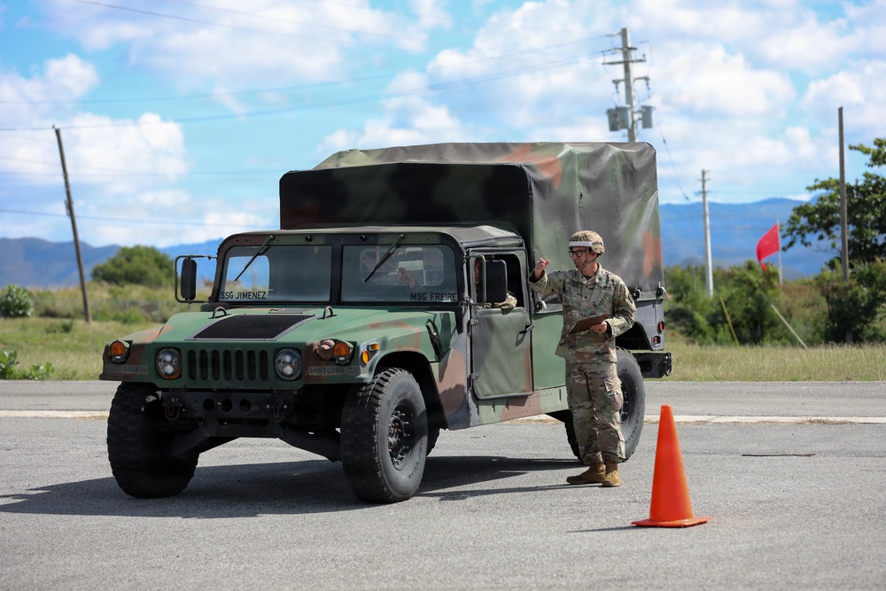 1st MSC Soldiers attend Drivers Training at Camp Santiago