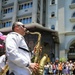 U.S. naval Forces Europe and Africa Band (Topside Brass Band) play at Caudan Waterfront (Umbrella Concert)