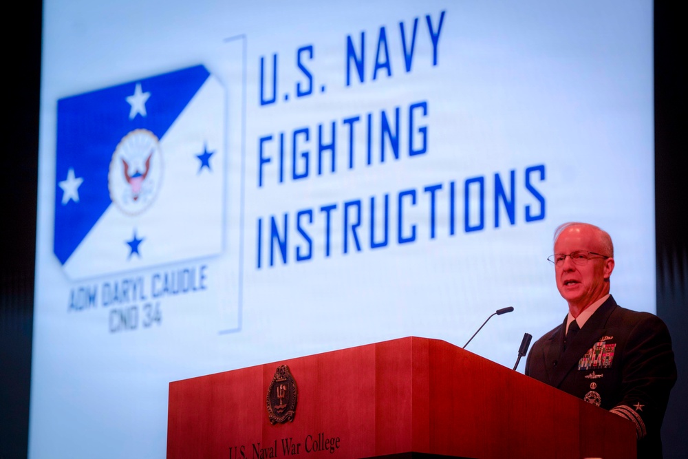 Chief of Naval Operations announces Navy’s “Fighting Instructions” during address at U.S. Naval War College