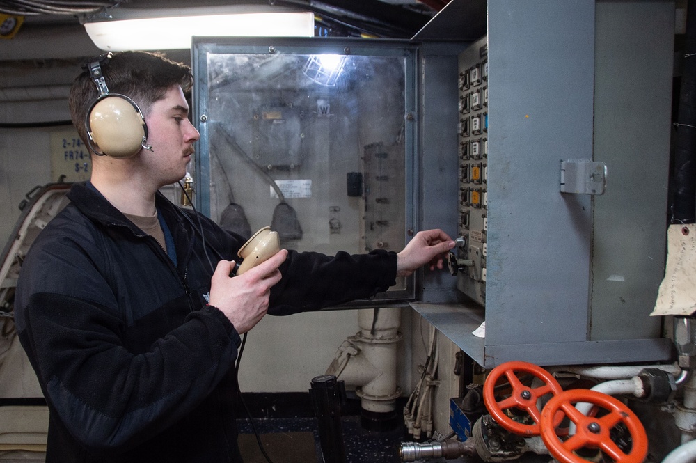 Reagan Sailors and Contractors Conduct Daily Operations