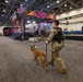 U.S. Coast Guard Maritime Safety and Security Team conduct K-9 sweeps in preparation for the Super Bowl.