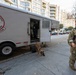 U.S. Coast Guard Maritime Safety and Security Team conduct K-9 sweeps in preparation for the Super Bowl.