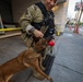 U.S. Coast Guard Maritime Safety and Security Team conduct K-9 sweeps in preparation for the Super Bowl.