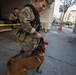 U.S. Coast Guard Maritime Safety and Security Team conduct K-9 sweeps in preparation for the Super Bowl.