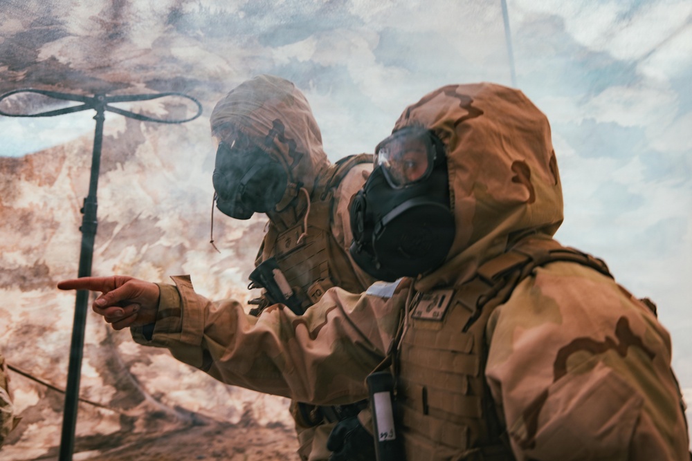 CLB-7 conduct CBRN training during Integrated Training Exercise