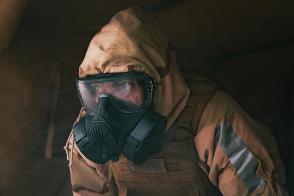 CLB-7 conduct CBRN training during Integrated Training Exercise