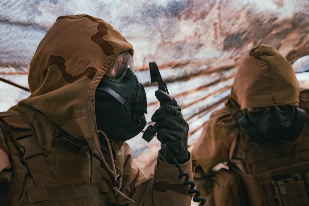 CLB-7 conduct CBRN training during Integrated Training Exercise