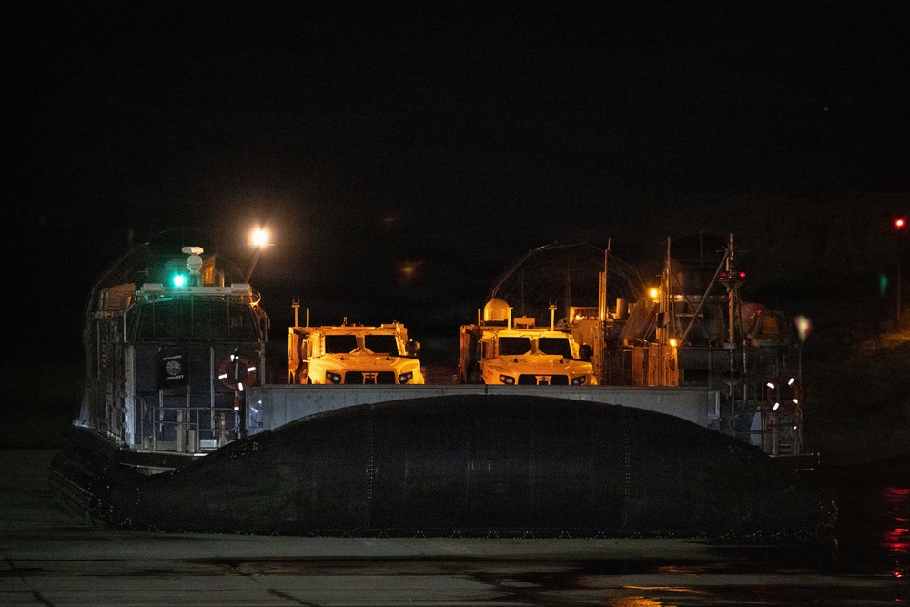 Task Force Ashland Marines, Sailors Conduct In-Stream Cargo Onload Operations