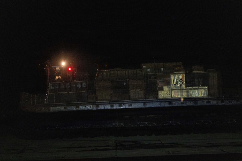 Task Force Ashland Marines, Sailors Conduct In-Stream Cargo Onload Operations