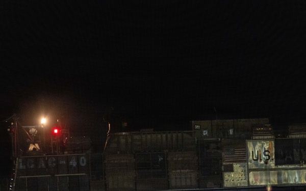 Task Force Ashland Marines, Sailors Conduct In-Stream Cargo Onload Operations