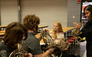 Navy Band Southeast's Brass Band and Woodwind Quintet perform at Middleburg High School