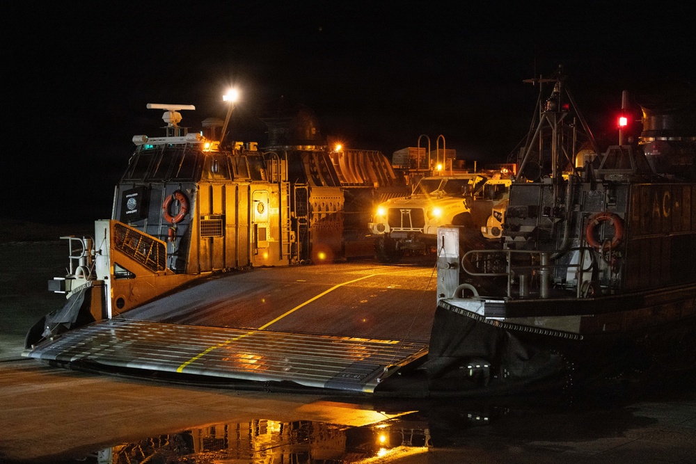 Task Force Ashland Marines, Sailors Conduct In-Stream Cargo Onload Operations