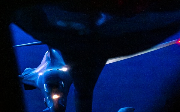 92nd Air Refueling Wing refuels B-1 Lancer after Super Bowl flyover