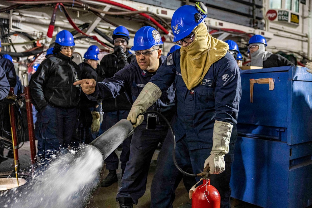 WASP CONDUCTS GENERAL QUARTERS