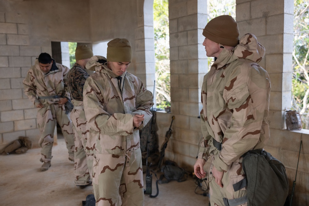 U.S. Marines with 4th Regiment CBRN Training during MCCRE