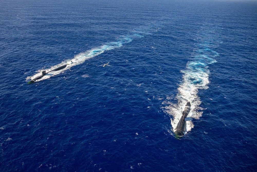 USS Asheville (SSN 758) and USS Annapolis (SSN 760) conduct photo exercise (PHOTOEX)