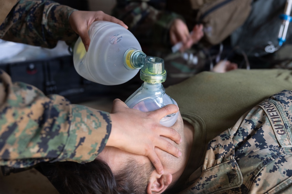 U.S. Marines with 4th Regiment CBRN Training during MCCRE