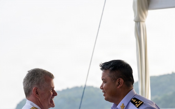 USS Cincinnati (LCS 20) hosts a reception at Ream Naval Base, Cambodia