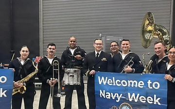 Navy Band Southeast's "Deckplate" Brass Band Performs at Navy Week Rio Grande