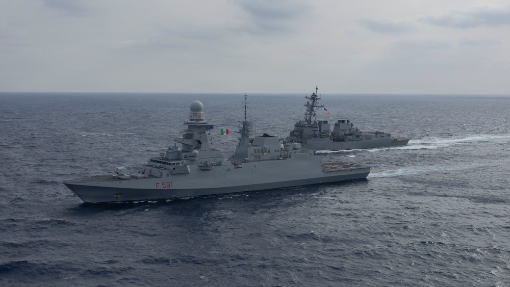 USS Bulkeley (DDG 84) and ITS Virginio Fasan (F 591) sail in formation Feb. 5, 2026