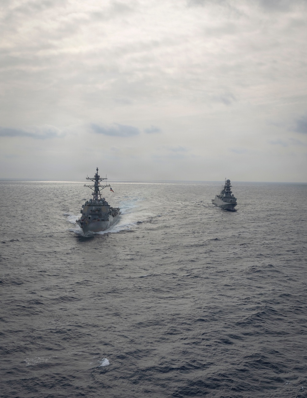 USS Bulkeley (DDG 84) and ITS Virginio Fasan (F 591) sail in formation Feb. 5, 2026