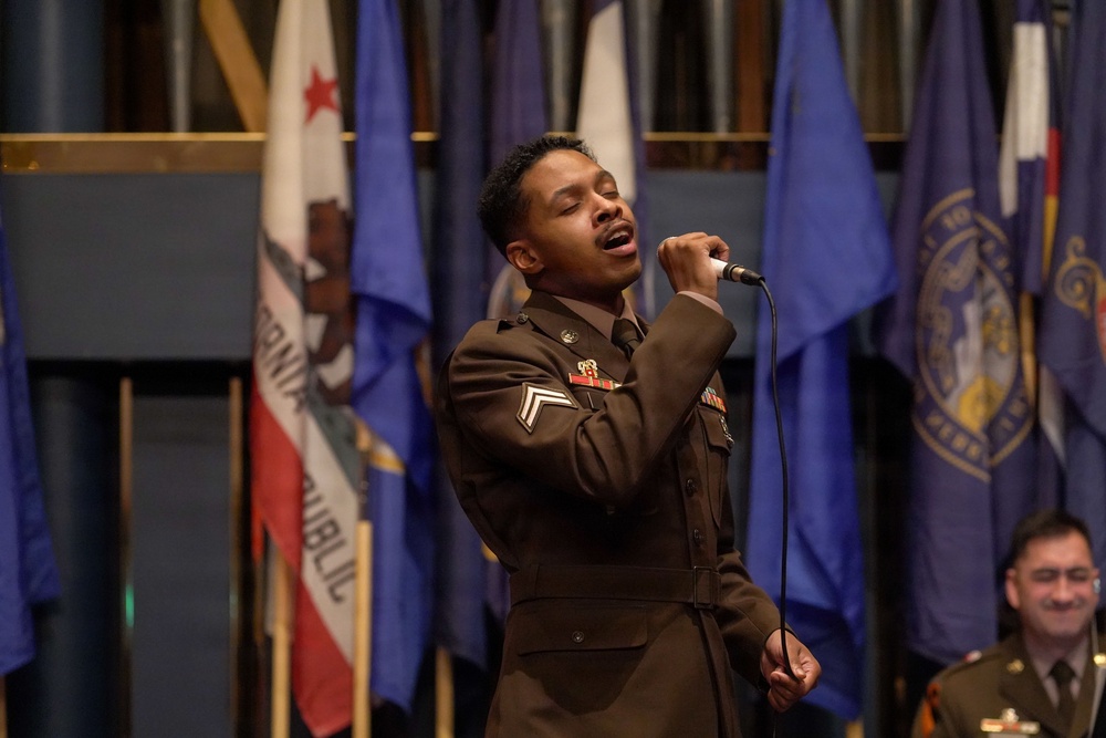 Soldier performs during Lunar New Year celebration