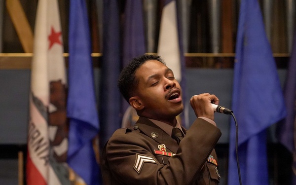 Soldier performs during Lunar New Year celebration