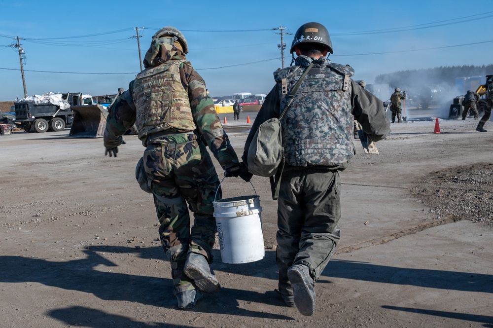 U.S., Japan conduct bilateral airfield damage repair FTX