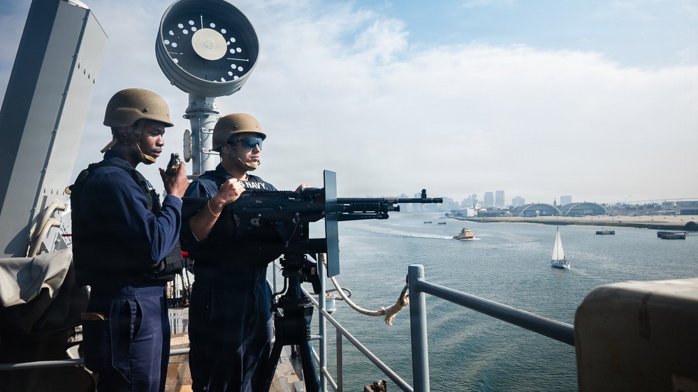 Task Force Ashland Departs Naval Base San Diego Aboard USS Ashland