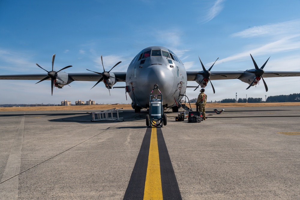 374 AMXS Airmen conduct C-130J Super Hercules maintenance