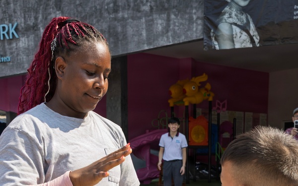 Sailors and Civilian Mariners Interact with Kids During Community Outreach