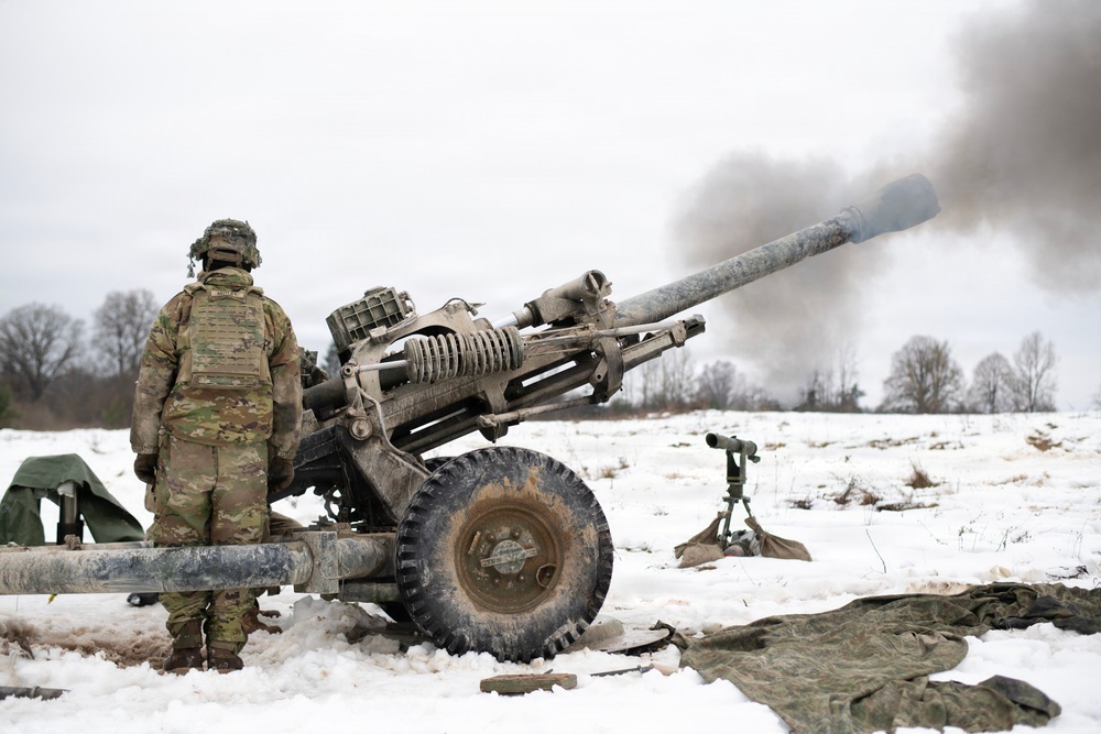 M119A3 Howitzer fires at Dynamic Front 26