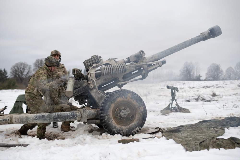 M119A3 Howitzer fires at Dynamic Front 26
