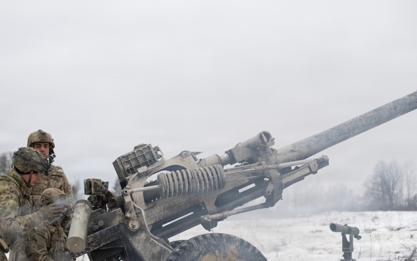 M119A3 Howitzer fires at Dynamic Front 26