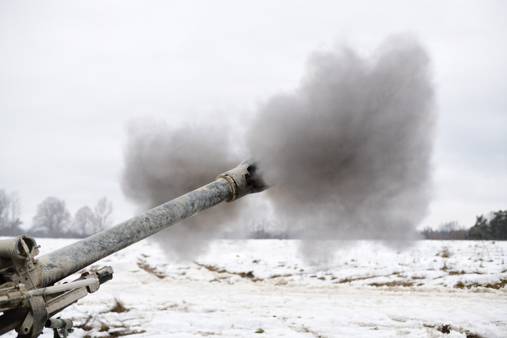 M119A3 Howitzer fires at Dynamic Front 26