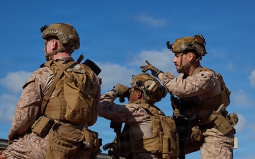 U.S. Marines with FAST Company Europe and Marine Security Guards conduct a emergency action test