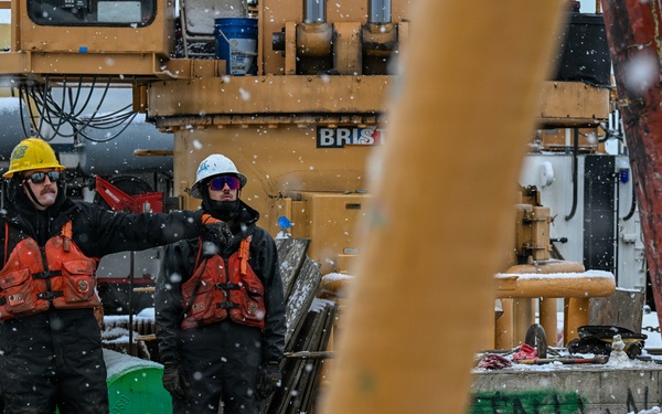 Coast Guard Cutter Bristol bay (WTGB 102) conducts buoy operations on the Great Lakes