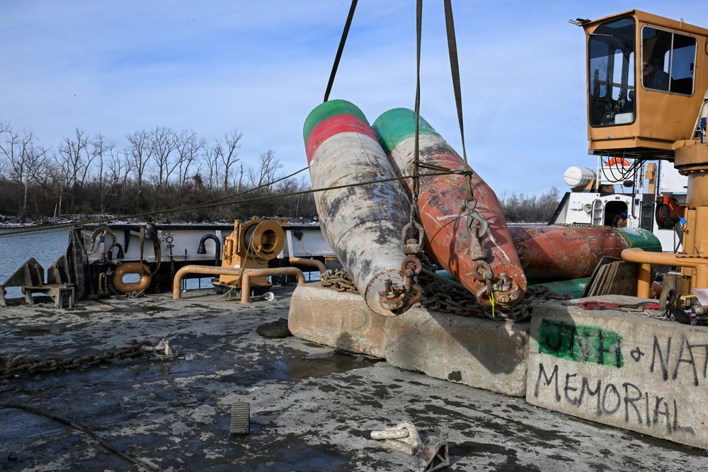 Coast Guard Cutter Bristol bay (WTGB 102) conducts buoy operations on the Great Lakes