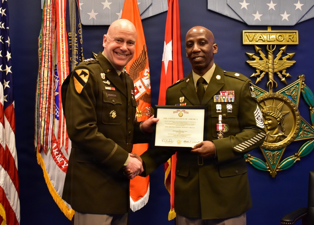 Sgt. Maj. Richard Knotts' retirement ceremony at the Pentagon's Hall of Heroes