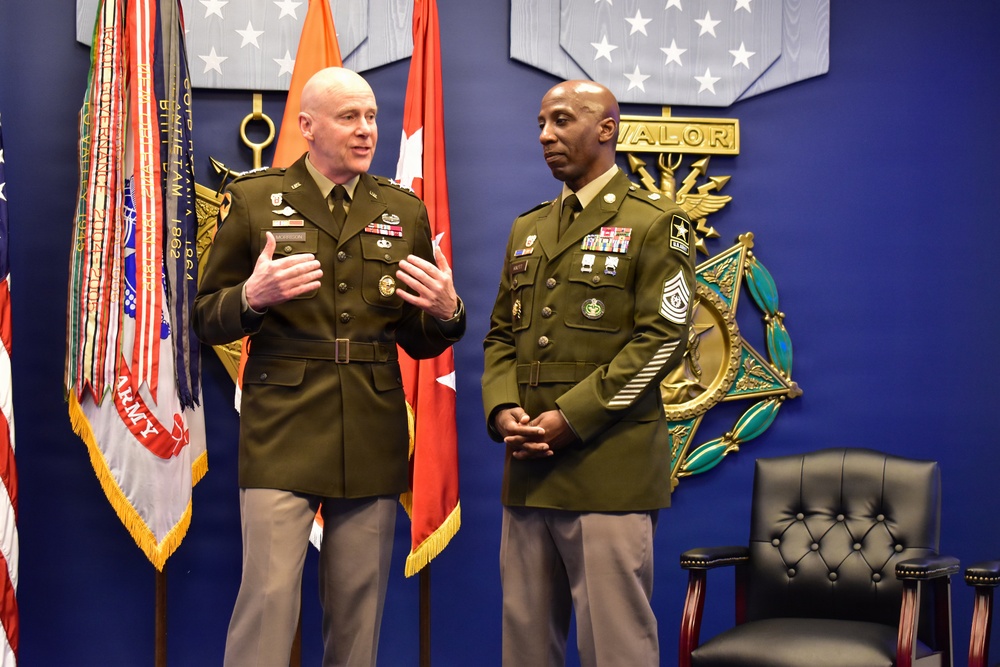 Sgt. Maj. Richard Knotts' retirement ceremony at the Pentagon's Hall of Heroes