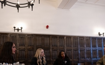 Atlanta Falcons cheerleaders visit RAF Mildenhall