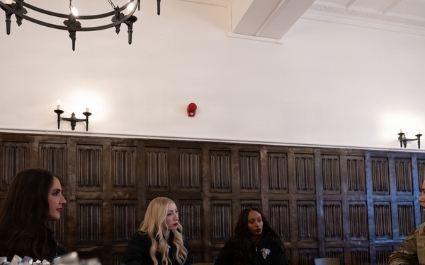 Atlanta Falcons cheerleaders visit RAF Mildenhall