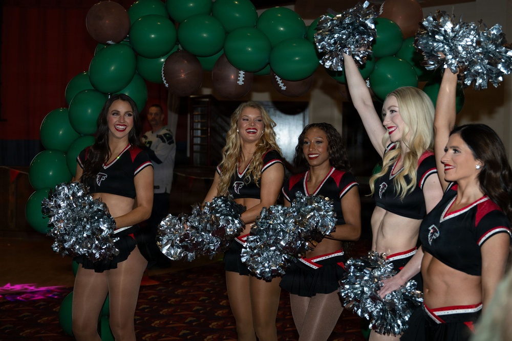 Atlanta Falcons cheerleaders visit RAF Mildenhall