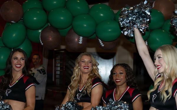 Atlanta Falcons cheerleaders visit RAF Mildenhall